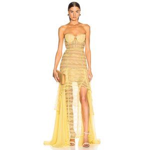 NWT Jonathan Simkhai Embroidered Bustier Gown 4